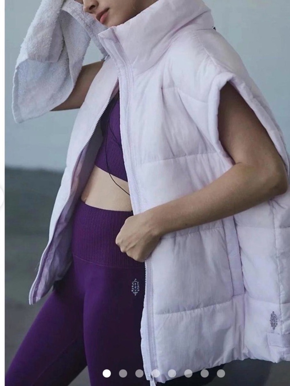 NWT FP Movement In A Bubble Puffer Vest $148 Retail size Small in Rose Quartz